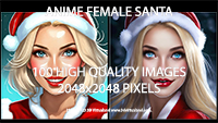 Anime Female Santa