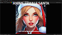 Anime Female Santa